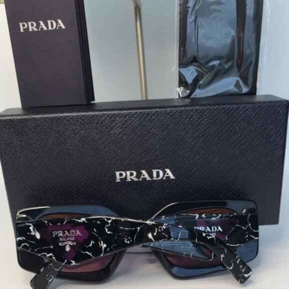New Authentic PRADA PR15YS 1AB07Q Black/Violet 51 - 21 - 140 - Picture 6 of 9